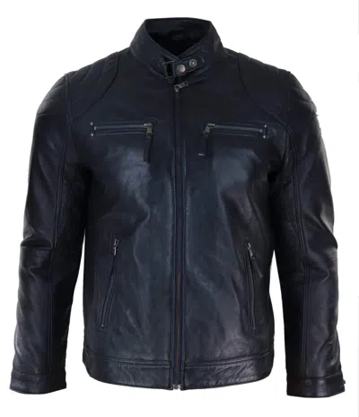 Truclothing Light Short Motorcycle Jacket In Black