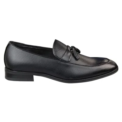 Truclothing Loafers Slip On Tassel Formal Shoes In Black