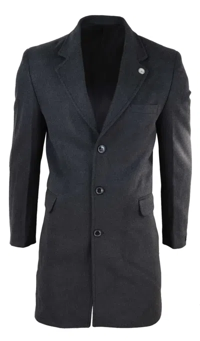 Truclothing Long Wool Mix Overcoat Peaky Blinders In Pink