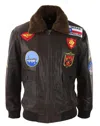 Truclothing Maverick Jacket Pilot Bomber In Brown
