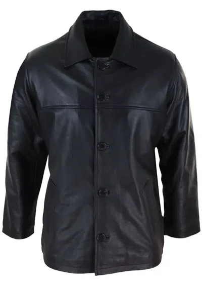 Truclothing Mid Length Classic Coat In Black