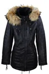 Truclothing Mid Length Hooded Parka Jacket In Black