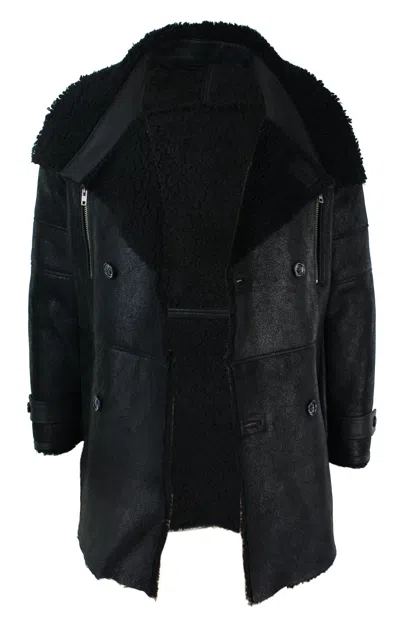 Truclothing Military Sherling Sheepskin Batman In Black