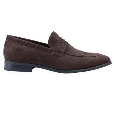 Truclothing Moccasin Loafers Shoes Leather Lined Slip On Suede Smart Formal Shoe In Brown