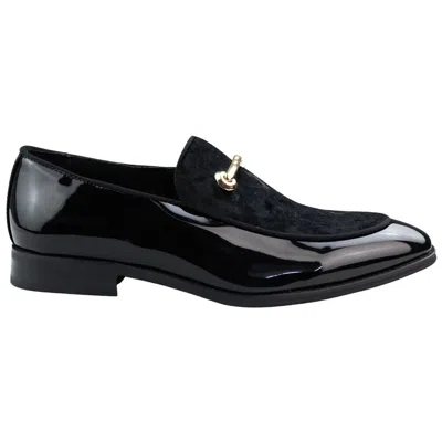 Truclothing Moccasin Loafers Shoes Leather Lined Slip On Velvet Smart Formal Shoe In Black