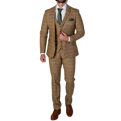 Pre-owned Truclothing Paul Andrew Harris - Men's Brown 3 Piece Tweed Suit