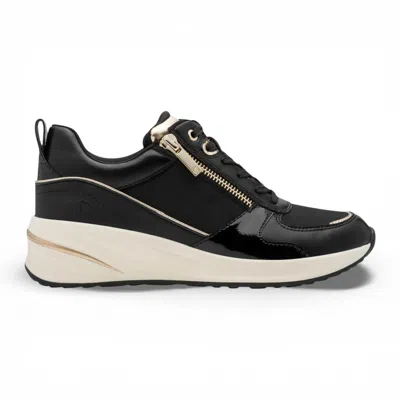 Truclothing Platform Trainers Sneaker Zip Lace-up Running Shoes In Black