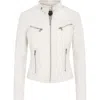 Truclothing Real Leather Classic Racer Style Slim Fit Biker Jacket In Animal Print