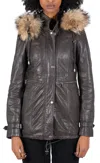 Truclothing Removable Hood With Parka Coat In Brown
