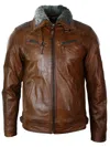 Truclothing Rust Leather Jacket Zipped In Multi