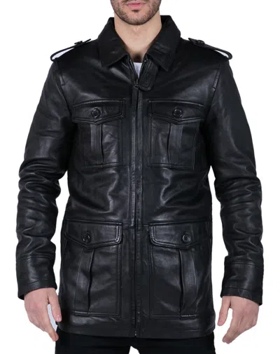 Truclothing Safari Parka Coat In Black