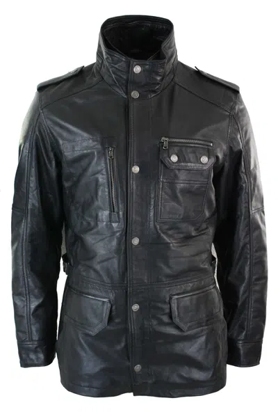 Truclothing Safari Parka Long Jacket In Black