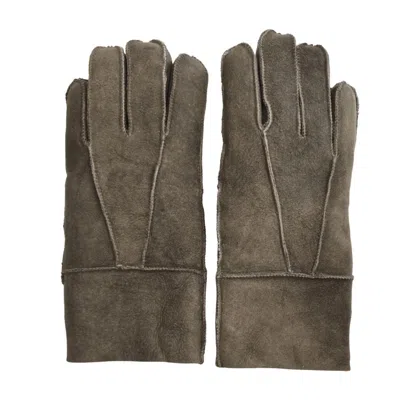 Truclothing Sheepskin Suede Leather Gloves Thermal Winter Warm In Brown
