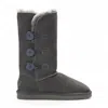 Truclothing Sheepskin Suede Warm Winter Lined Mid-calf Boots In Black