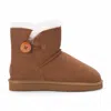 Truclothing Sheepskin Suede Winter Slip-on Bootie Indoor Outdoor In Brown