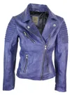 Truclothing Slim Fitted Soft Leather Biker Jacket In Multi