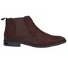 Truclothing Slip On Suede Leather Lined Chelsea Ankle Shoes In Brown