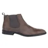 Truclothing Slip On Suede Leather Lined Chelsea Ankle Shoes In Grey