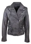 Truclothing Soft Leather Racing Biker Short Jacket In Grey