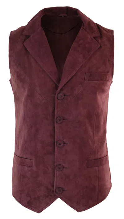 Truclothing Suede Leather Waistcoat In White