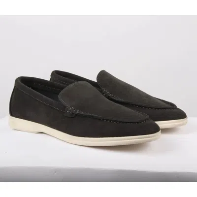 Truclothing Suede Slip On Comfort Fit Loafers In Black