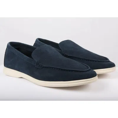 Truclothing Suede Slip On Comfort Fit Loafers In Blue