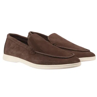 Truclothing Suede Slip On Comfort Fit Loafers In Brown