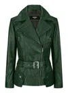 Truclothing Tan Belted Fitted Jacket In Green