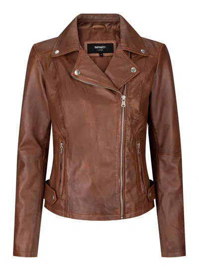 Truclothing Timber Biker Leather Jacket In Multi