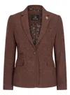 Truclothing Tweed Blazer Herringbone 1920's In Brown