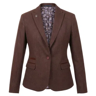 Truclothing Tweed Blazer Herringbone Slim Fit Work Office Jacket In Multi