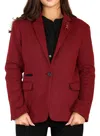 Truclothing Tweed Herringbone Blazer Wool Acrylic Blend In Red