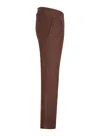 Truclothing Tweed Herringbone Formal Trousers Wool Acrylic Mix In Brown