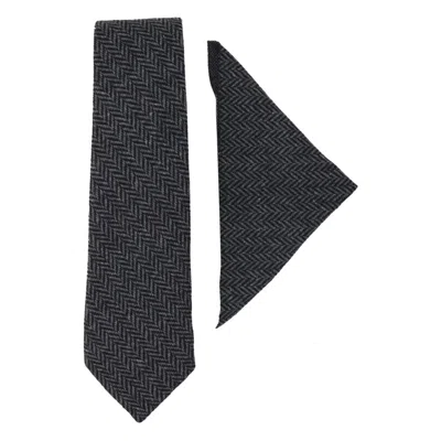 Truclothing Tweed Tie Hankie Vintage Wool Herringbone In Pink