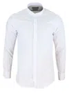 Truclothing White Classic Collar Button Shirt Slim Fit In White