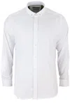 Truclothing White Club Collar Shirt With Bar Poplin Pin In White