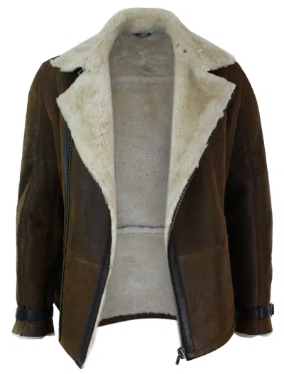 Truclothing Winter Sheepskin Mid Length Jacket In Multi