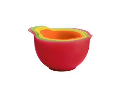 Trudeau Bamboo Melamine Measuring Cups, Set Of 4 In Multi
