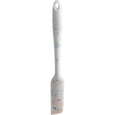 Trudeau Confetti Silicone Jar Spatula, 11-inch In White