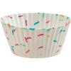 Trudeau Silicone Standard Muffin Baking Cup, White Confetti, Set Of 12 In White