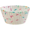 Trudeau Silicone Standard Muffin Baking Cup, White Confetti, Set Of 12