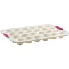 Trudeau Structure Silicone 6 Cavity Jumbo Muffin Pan, Confetti/fuchsia In White