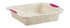 Trudeau Structure Silicone 8" X 8" Square Cake Pan, Confetti/fuchsia