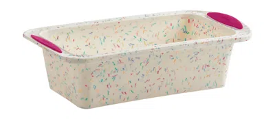 Trudeau Structure Silicone 8.5 X 4.5 Inch Loaf Pan, Confetti/fuchsia In Neutral