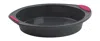 TRUDEAU STRUCTURE SILICONE 9-INCH ROUND CAKE PAN, GRAY/PINK