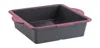 Trudeau Structure Silicone Pro 8" X 8" Square Cake Pan, Gray/pink