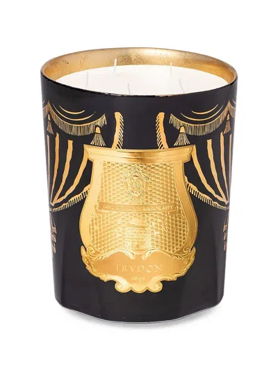 Trudon Gabriel Logo-plaque Curtain-print Candle In Black
