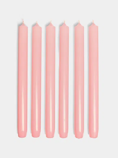 Trudon Large Tapered Candles (set Of 6)  Abask Gift Set In Pink