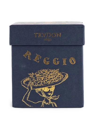 Trudon Reggio Logo-plaque Candle In Blue