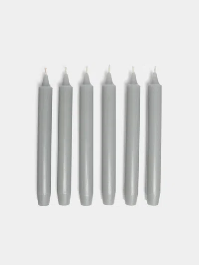 Trudon Tapered Candles (set Of 6)  Abask Gift Set In Grey